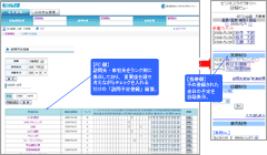 訪問予定登録機能の画面サンプル